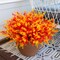 12PCS Artificial Fall Eucalyptus Plants – UV-Resistant Faux Orange Boxwood Bundles for Outdoor & Indoor Porch, Patio, Garden, Planter Décor (Orange Eucalyptus)